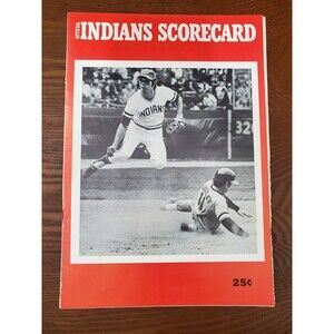1972 Cleveland Indians Vs Detroit Tigers Scorecard Program- Unused